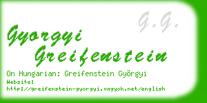 gyorgyi greifenstein business card