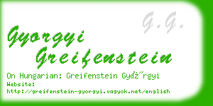 gyorgyi greifenstein business card